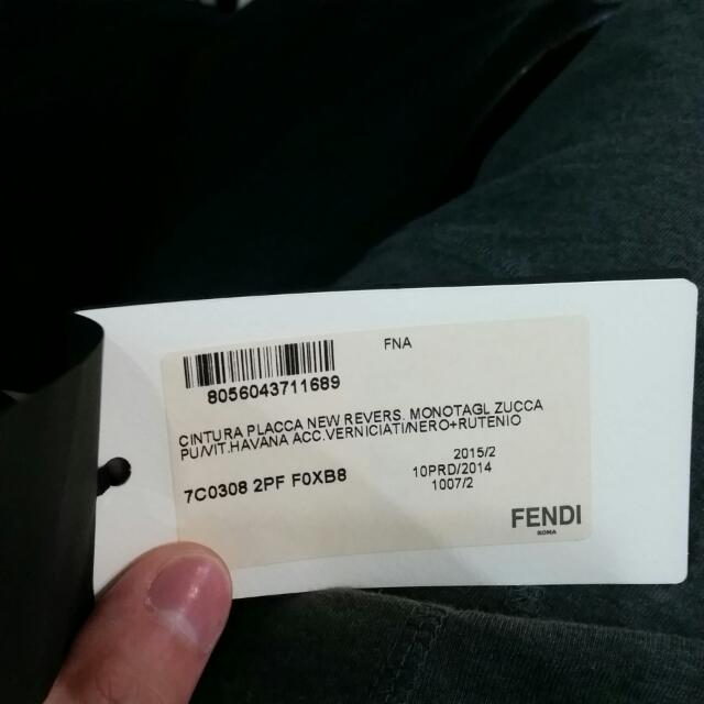 Fendi zucca store havana belt