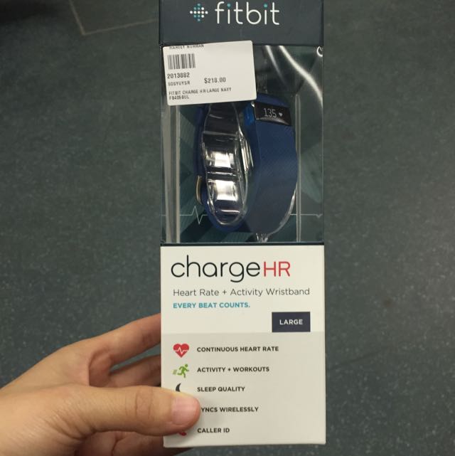 Fitbit charge hr blue sales