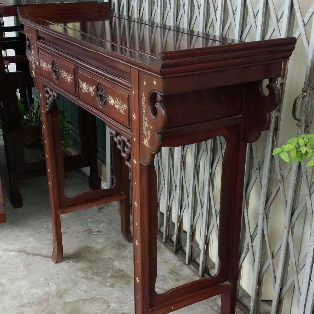 Used Rosewood Altar Table For Cheap Sale, Furniture &amp; Home Living,  Furniture, Tables &amp; Sets on Carousell