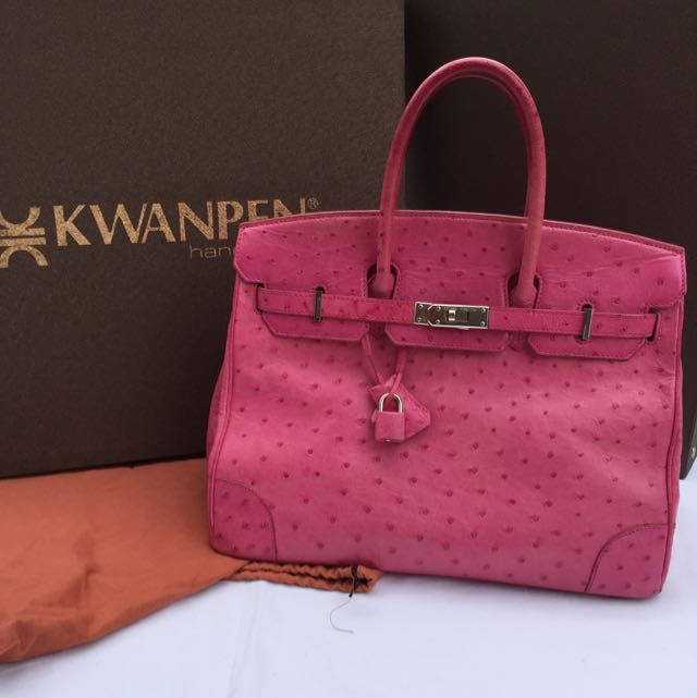 Kwanpen Birkin Bag with strap หนัง Ostrich ค่ะ