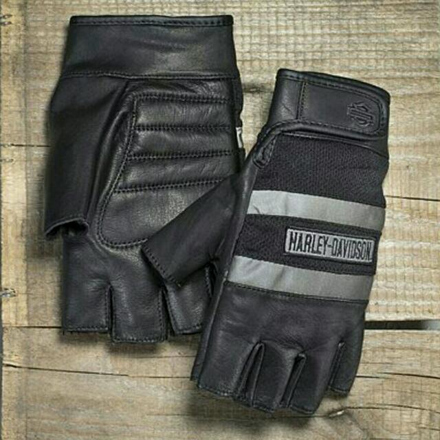 Harley davidson shop fingerless riding gloves