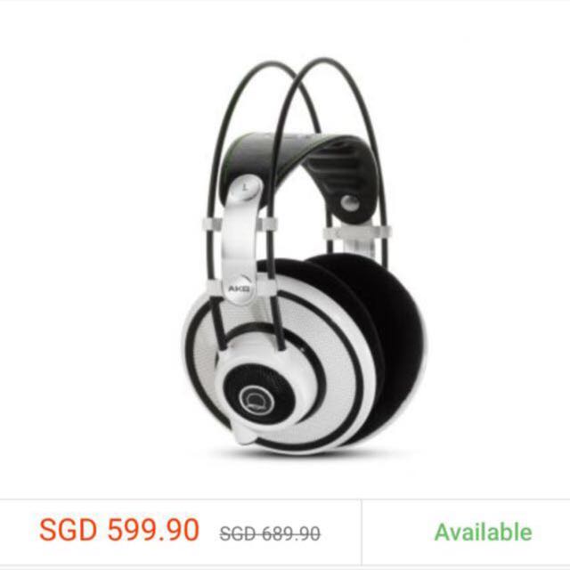 AKG Q701 Quincy Jones Signature Reference Class Premium Headphones White Mobile Phones Gadgets Wearables Smart Watches on Carousell