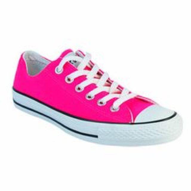 hot pink converse low tops