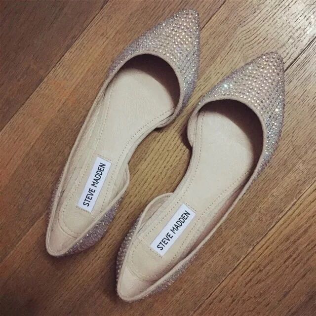 Steve madden crystal flats top