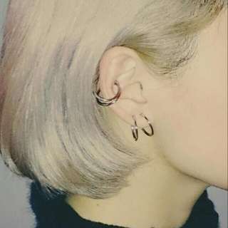 ◇金色圓環耳環◇夾式 歐美 Asos