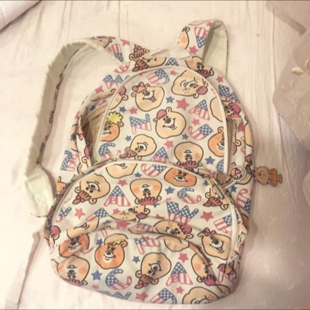 日本專櫃正貨若槻千夏wc熊熊熊滿版後背包後背包美國國旗日式風帆布包帆布後背包 她的時尚在旋轉拍賣 日本專櫃正貨若槻千夏wc熊熊熊滿版後背包後背包美國國旗日式風帆布包帆布後背包 她的時尚在旋轉拍賣