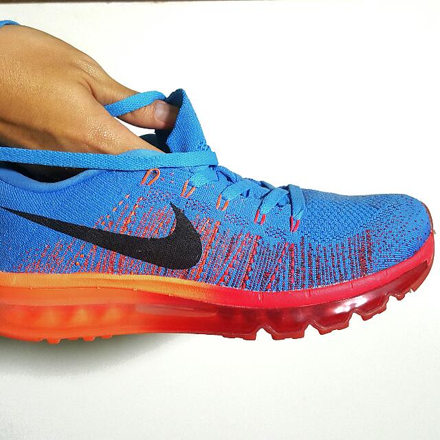 Nike Flyknit Orange Blue Men s Fashion Footwear Sneakers on Carousell