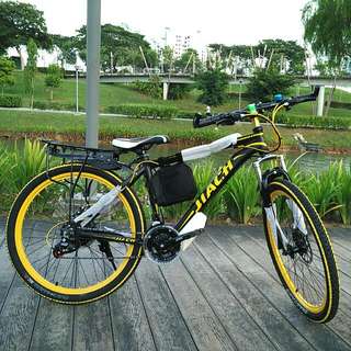 DIY Custom 24 Speed Geared 26" Inch Full Sized Mountain Bike Bicycle JIACH Aluminum Frame