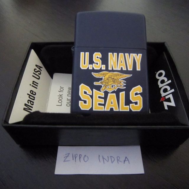 2001 Zippo US NAVY SEAL, Navy Blue Matte, 100new, 100genuine, Men's
