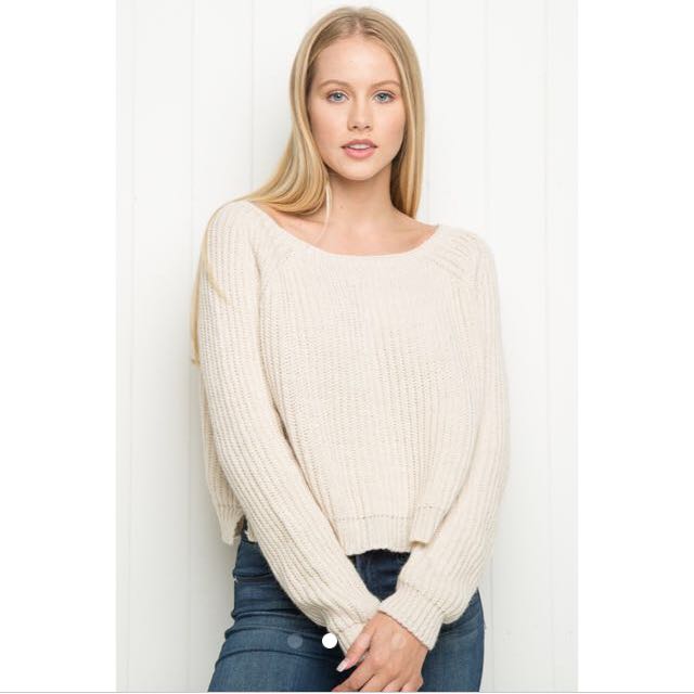 Brandy Melville Gwen Cream Sweater Women s Fashion Tops Other Tops on Carousell