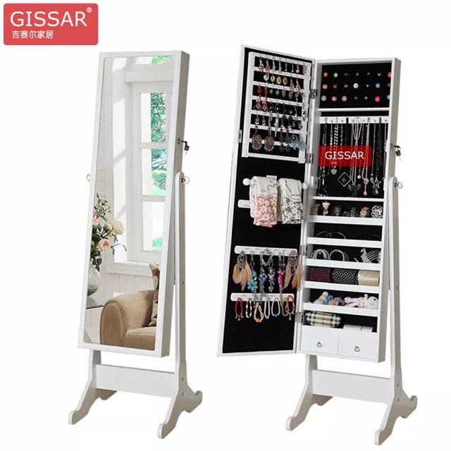 Full Length Dressing Mirror With Storage Box Furniture On Carou Photo
