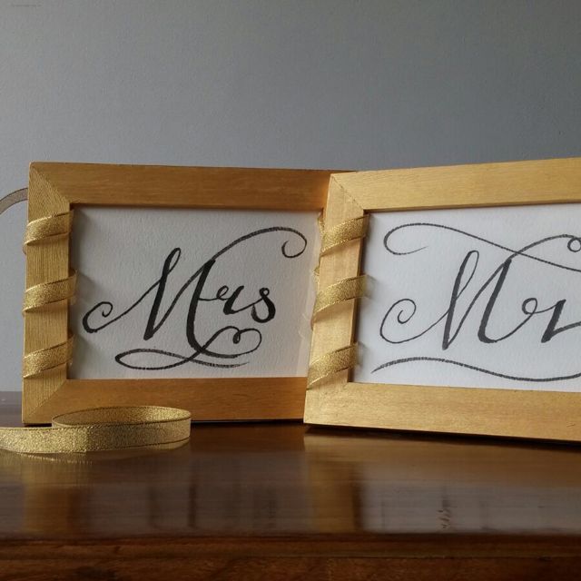 Mr & Mrs Sign For Wedding Decor, Hobbies & Toys, Stationery & Craft ...