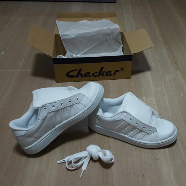 checker school shoes