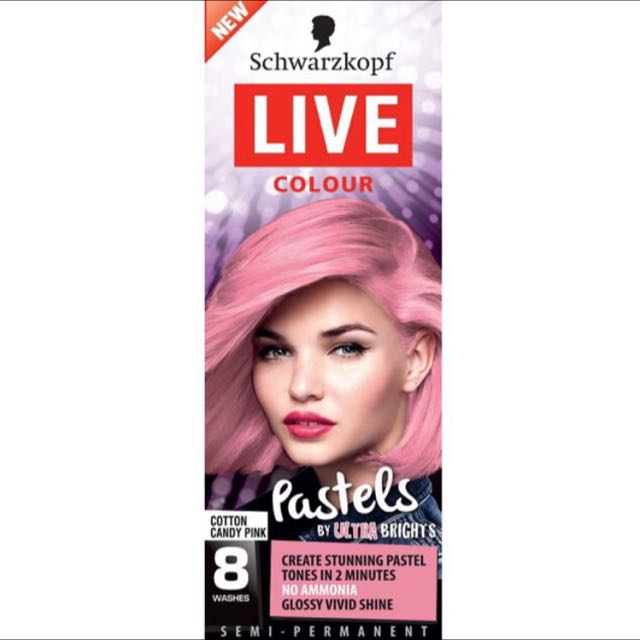 Schwarzkopf Live Color Pastel Pink Semi Permanent Hair Dye Health Beauty On Carousell