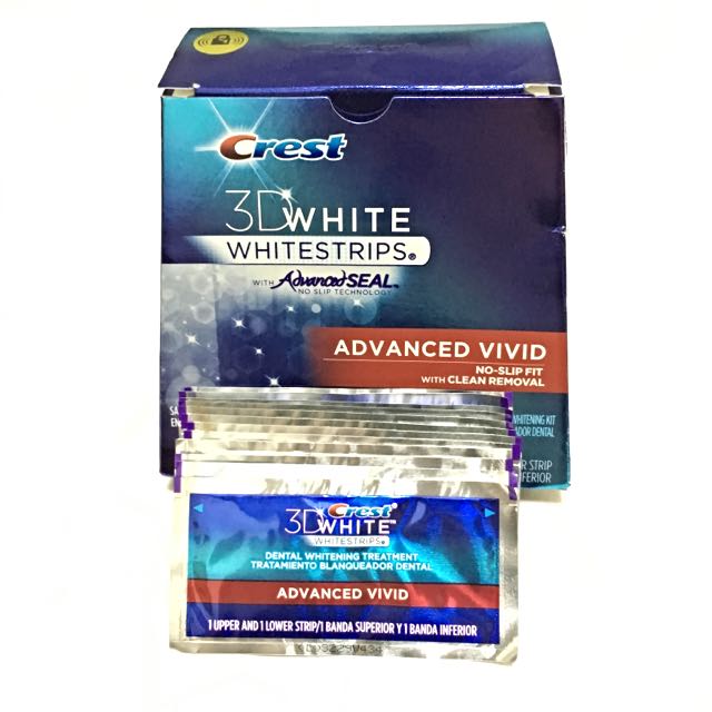 (Selling Fast) Crest 3D White strips (Advanced Vivid), Beauty