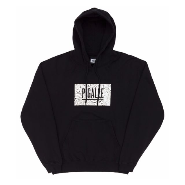 Pigalle Box Logo Hoody Wave Black Men s Fashion Footwear