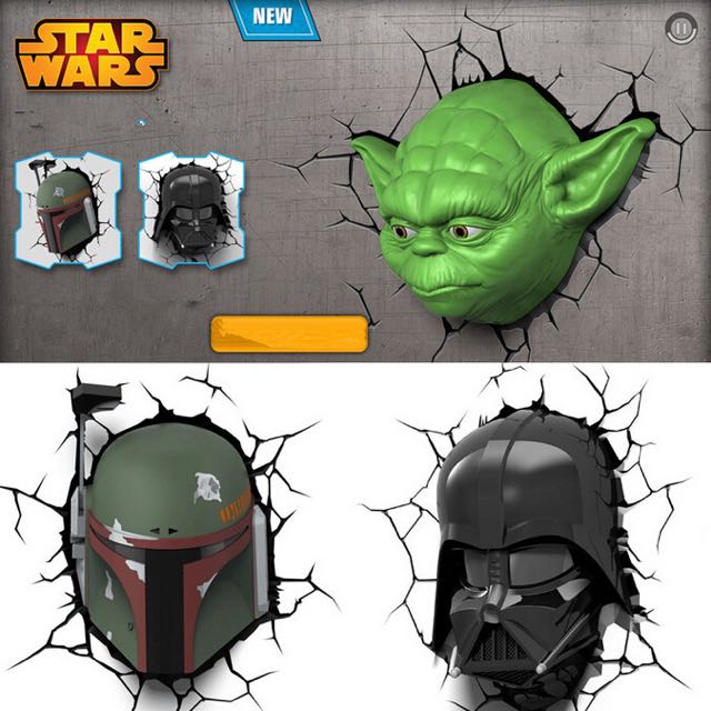 Star Wars 3d Wall Deco Light Toys Games On Carousell