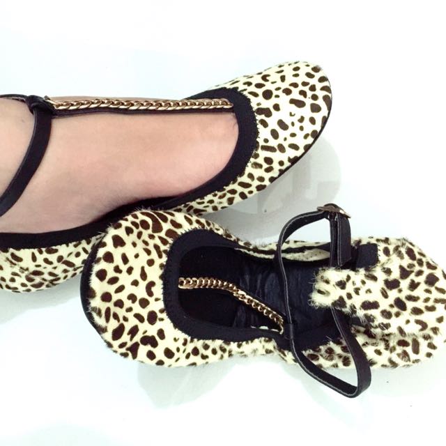 leopard print wide shoes