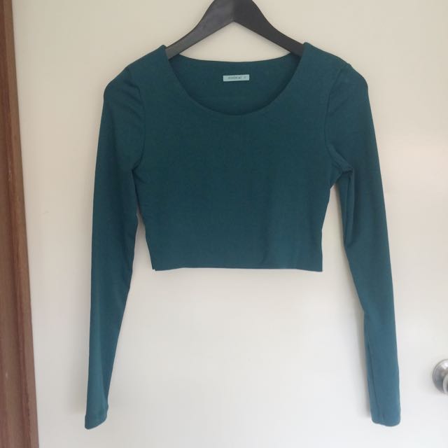 Kookai Long Sleeve Crop Top, Women's 