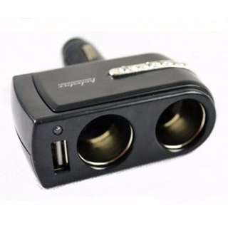 USB Port Car Cigar Lighter Twin 2 Dual Power Socket Splitter Adapter Charger Multi Plug In Auto Accessories 
