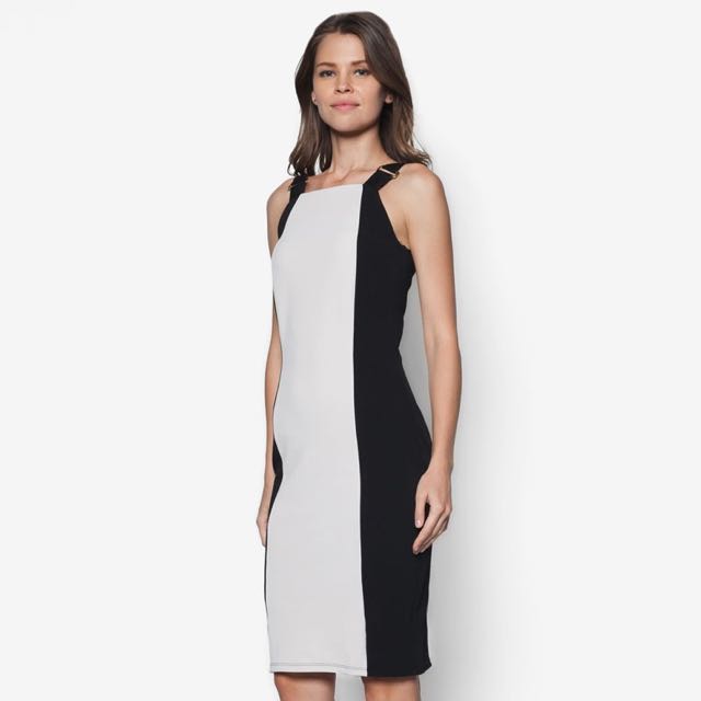 BN Dorothy Perkins Black And Nude Strap Bodycon Dress Women s Fashion Dresses Sets Dresses on Carousell