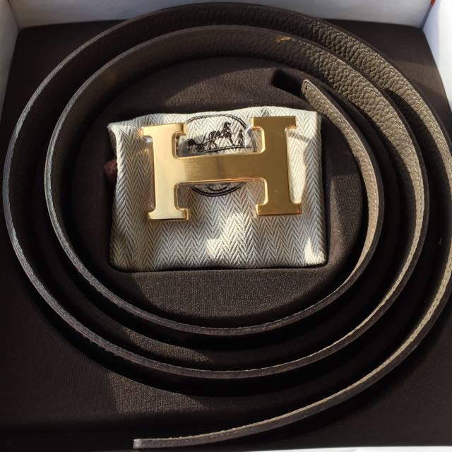 Hermes 32mm Belt Kit Black Taupe Men s Fashion Bags Belt bags