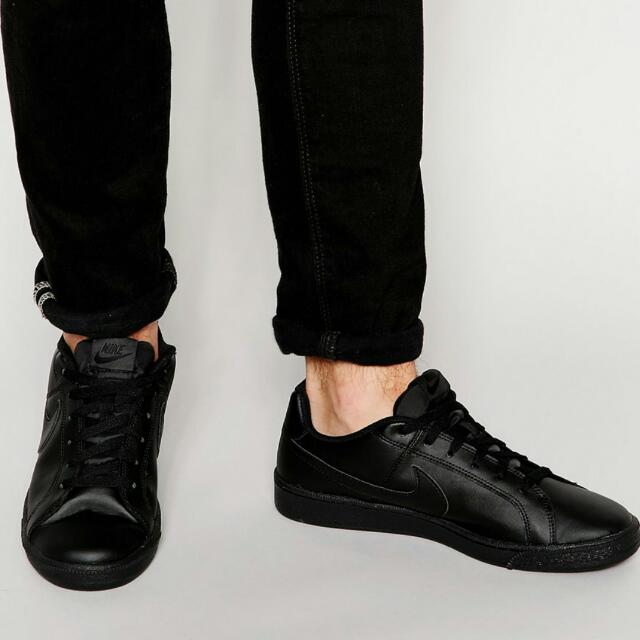 nike court royale black leather