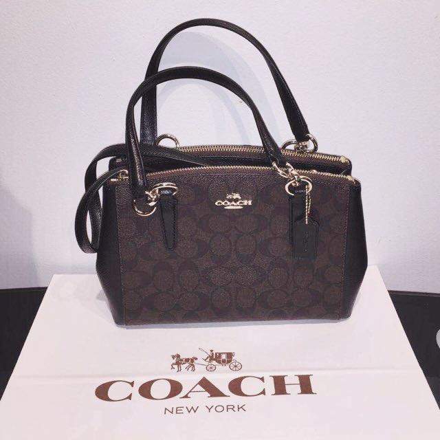 PO Authentic Coach Mini Christie Carryall In Signature