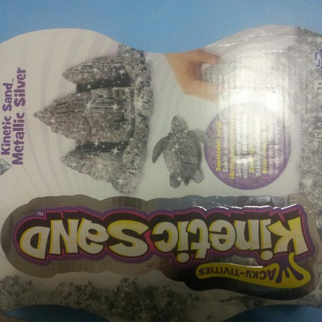 kinetic sand metallic silver