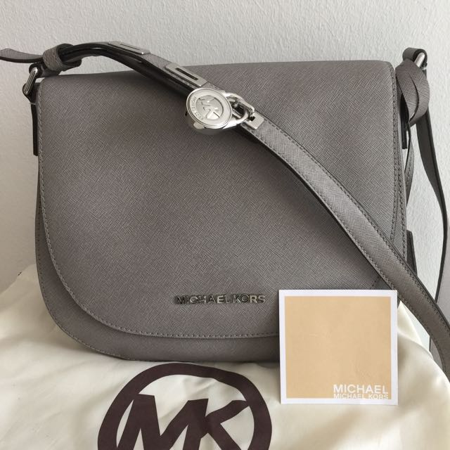 michael kors hamilton crossbody grey