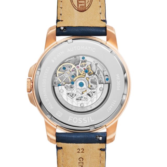 BNIB Fossil Watch Automatic Navy Blue Leather ME3054 Mobile