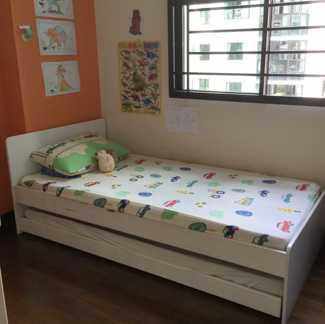 Child Single Bed Frame With Pull Out Compartment Reserved Child Single Bed Frame With Pull Out