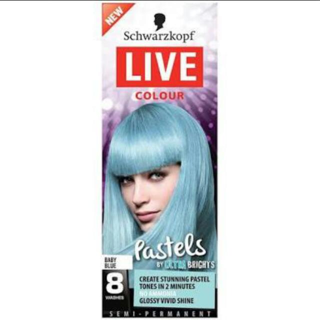 Schwarzkopf Germany Salon Quality Intensive Shine Ultra Bright Pastel Dreamy Baby Light Blue Hair Cream Live Xxl Semi Permanent Conditioning Dye