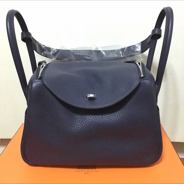 Hermes Lindy 26 Clemence Bleu Nuit GHW Stamp U