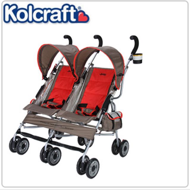 KOLCRAFT JEEP Wrangler Twin Sport All Weather Double Stroller