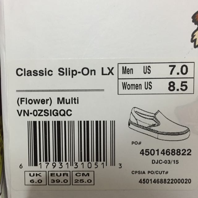 Vans Takashi Murakami Classic Slip-On LX 'Multi Flower' VN-0ZSIGQC US 9