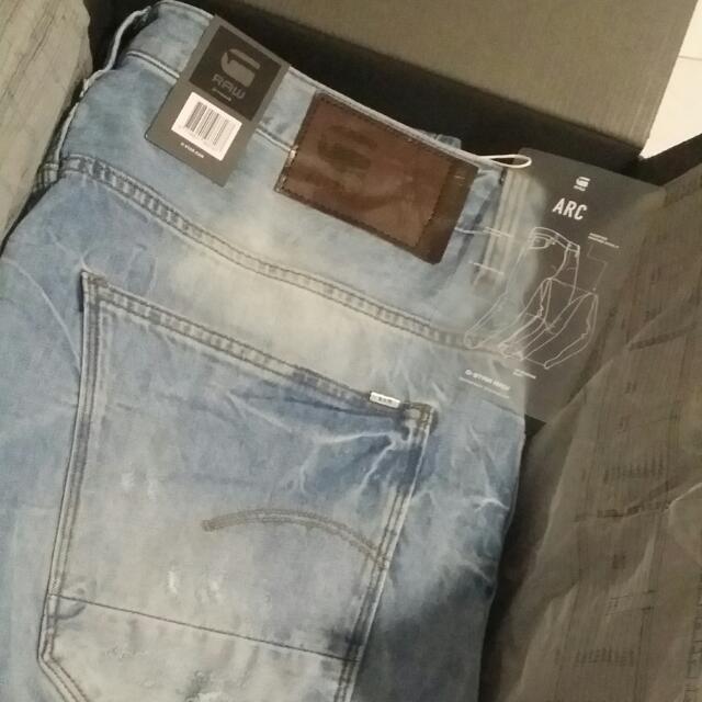 G Star Raw Arc 3d Slim Jeans Light Aged Destroy Men S Fashion