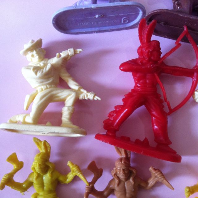 vintage plastic indian figures
