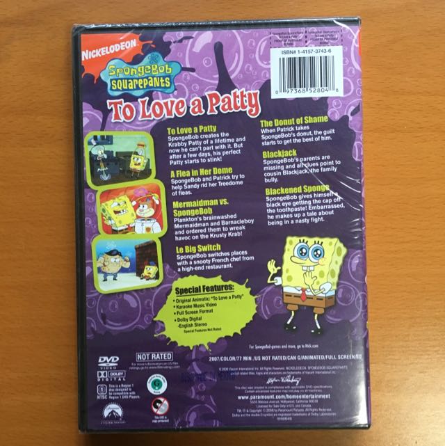 SpongeBob To Love A Patty DVD (2008), Everything Else on Carousell