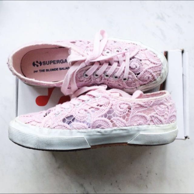 Superga x The Blonde Salad Crochet Sneakers Women s Fashion