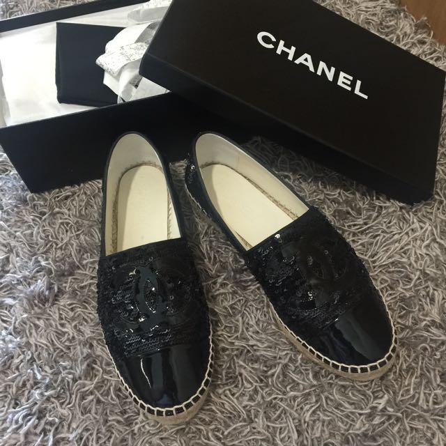 chanel sequin espadrilles