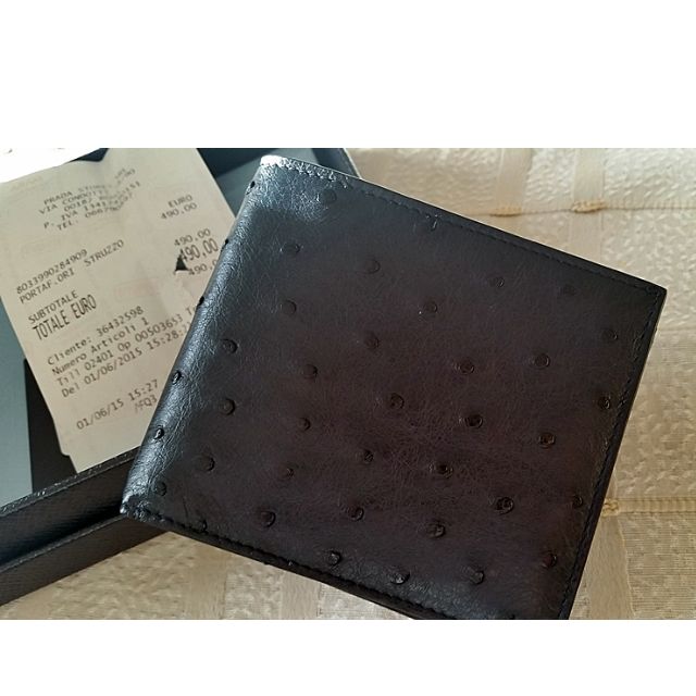 prada ostrich wallet