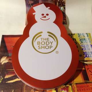 The Body Shop雪人 鐵盒 收納