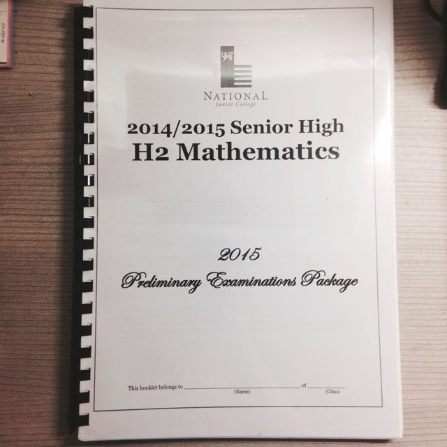 2014 H2 Math JC Prelim Papers, Hobbies \u0026 Toys, Books \u0026 Magazines, Textbooks on Carousell