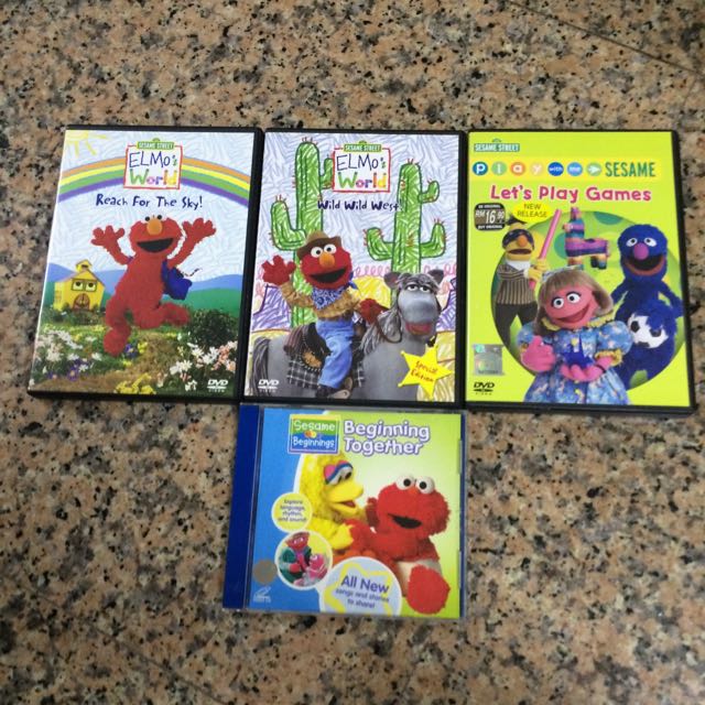 3 Sesame Street DVDs, Hobbies & Toys, Toys & Games on Carousell