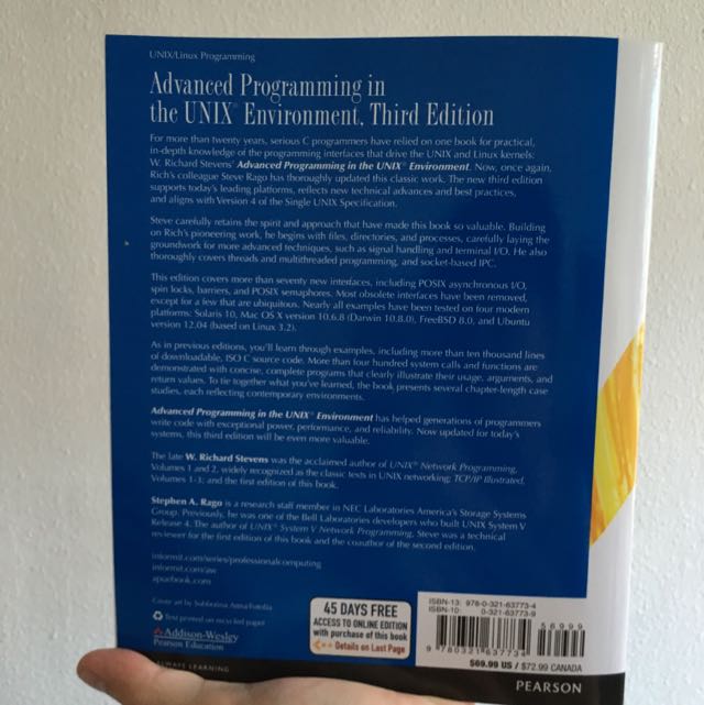 Advanced Programming In The Unix Environment 3rd Edition Books