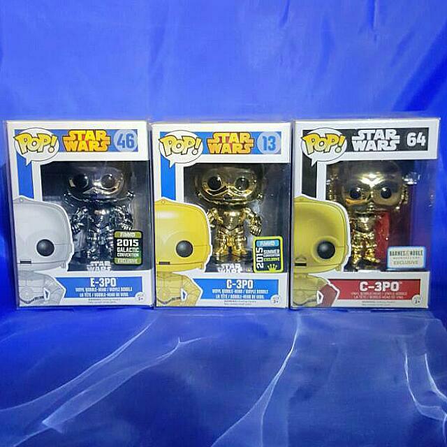 Funko Pop Set Limited Edition Star Wars C3PO E3PO C-3PO E-3PO Set 