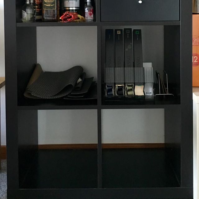 Ikea Expedit Bookcase Room Divider Cube Display Black Non