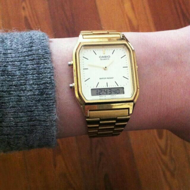 Casio aq230 hotsell dual time watch
