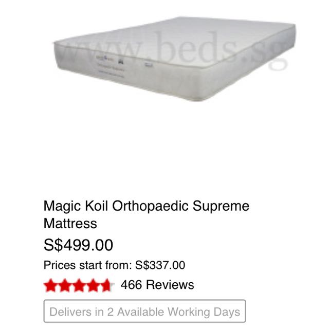 Pending Queen Size Magic Koil Orthopaedic Supreme Mattress